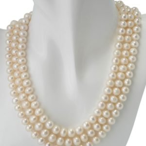 Classic White Pearl Strand Necklace