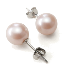 Lavender Blossom Teardrop Pearl Earrings