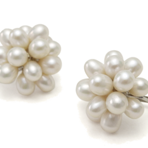 Fluted Baroque Keshi Pearl Stud Earrings