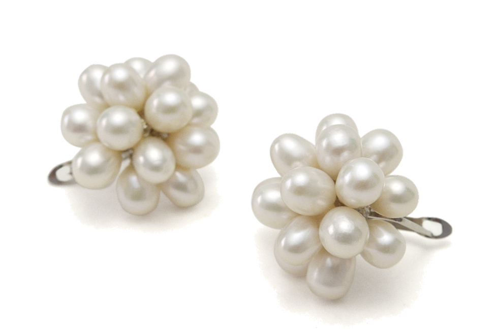 Fluted Baroque Keshi Pearl Stud Earrings