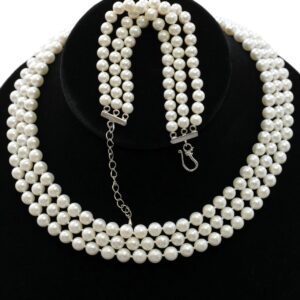 Classic 8mm White Pearl Strand Necklace