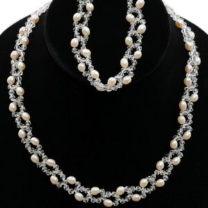 Multi-Row Seed Pearl Woven Choker