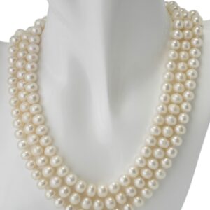 Triple Strand Fine Pearl Choker